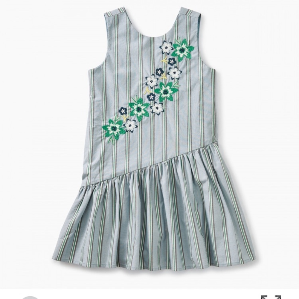 Little Girls Dress Asymmetrical Skirted Dress